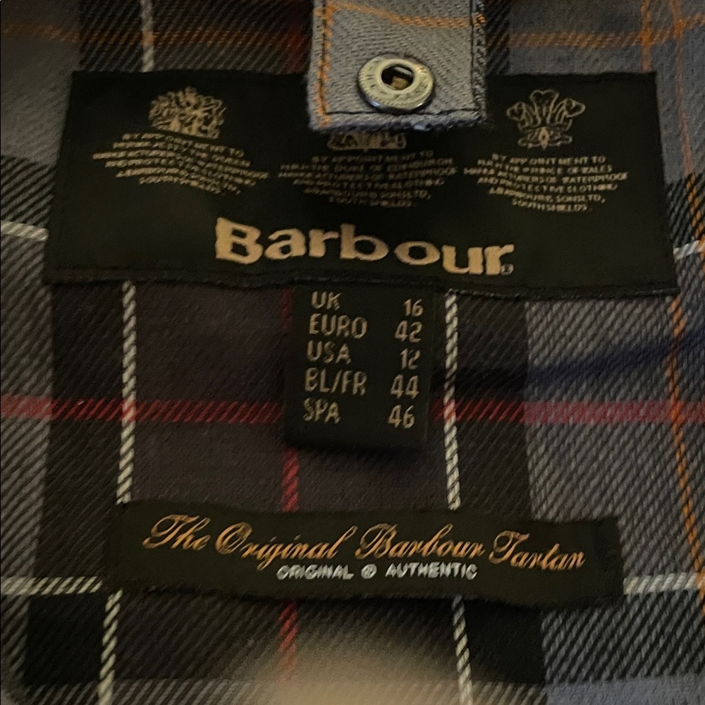 Barbour Classic Beadnell Waxed Jacket Size 12 - Picture 2 of 5